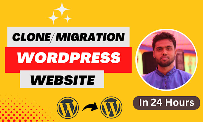 clone, migrate or transfer full website to wordpress