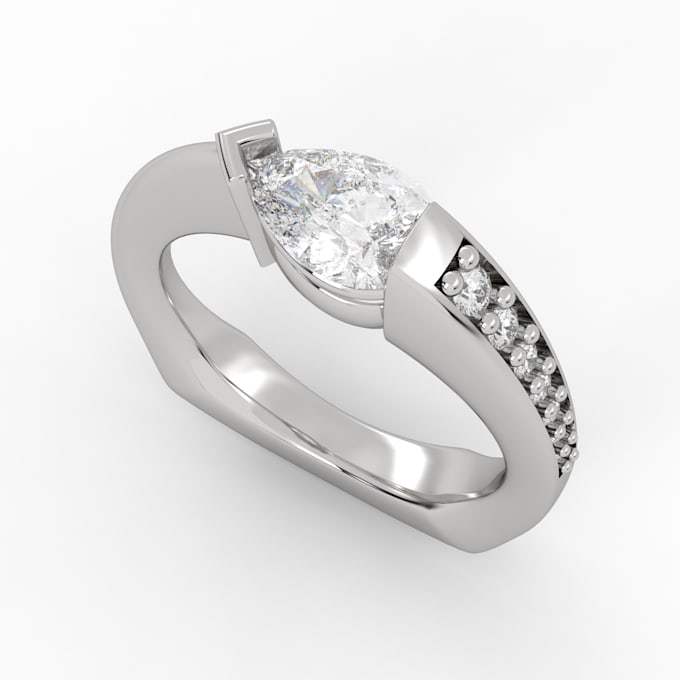 do 3d jewelry design and make realistic model rendering