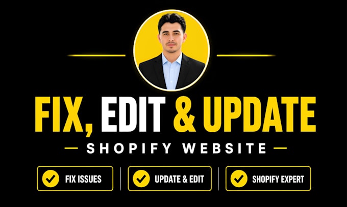 edit, fix or customize shopify website and shopify store