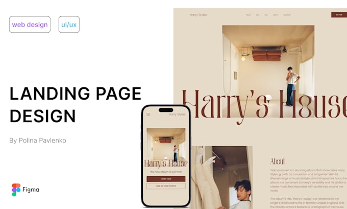 design a responsive landing page using figma