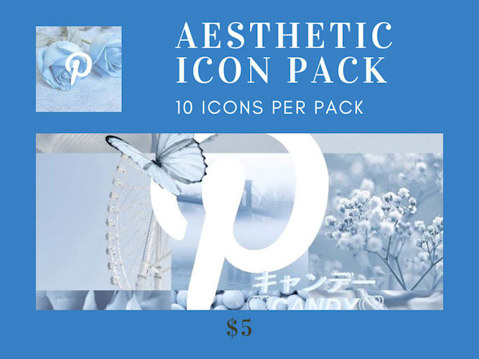 Design you a pinterest inspired custom icon pack by Sarinak271 | Fiverr