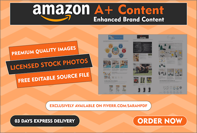 Create premium amazon a plus enhanced brand content ebc by Sarahpdf