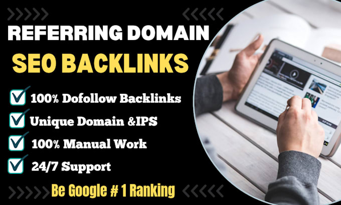 create referring domain SEO backlinks for website top ranking