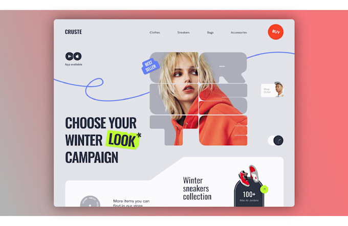 do stunning website ui ux design, figma web ui design