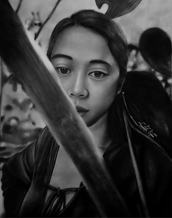 Draw photorealistic charcoal art by Vandolphvandolp Fiverr