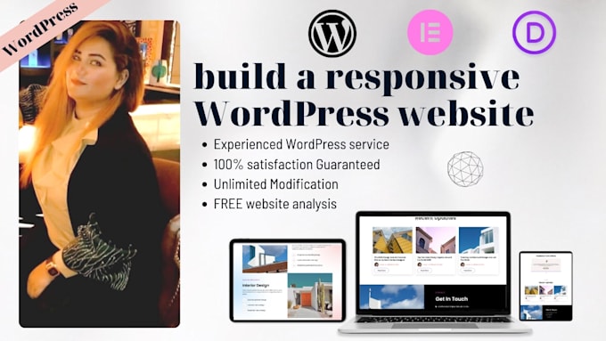Build a fully modern and responsive wordpress website design by ...