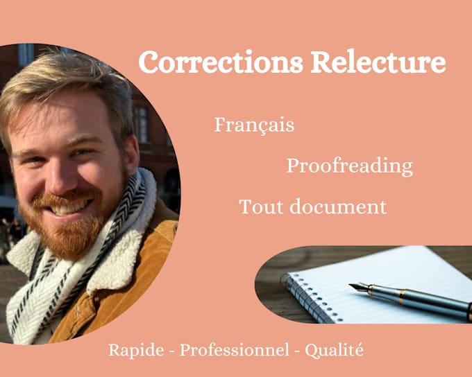 je vous propose des relectures et corrections en francais