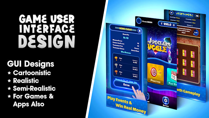 Create stunning game ui design for your game by Milangajjar | Fiverr