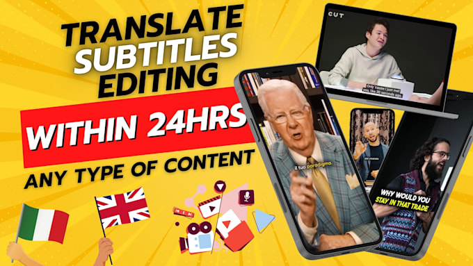 edit transalte add synced subtitles to your video italian english