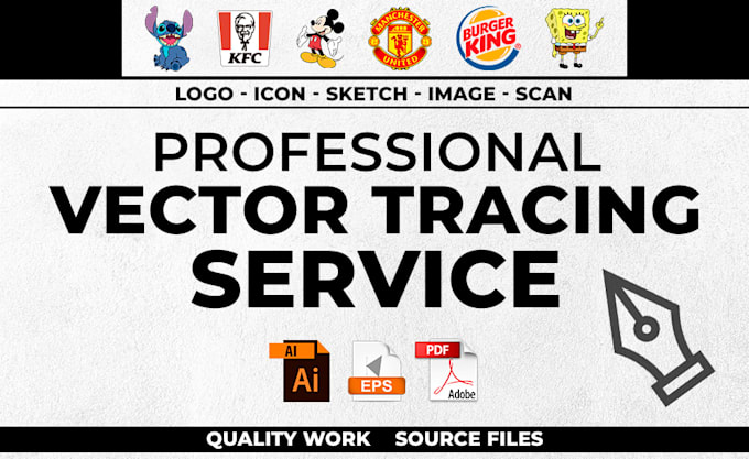 vectorize, redraw, convert logo or graphic to vector