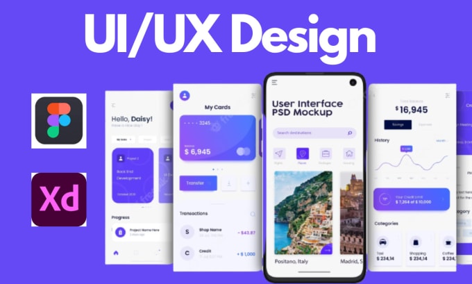 Design website ui, mobile app ui, landing page ui, bubble, figma ...