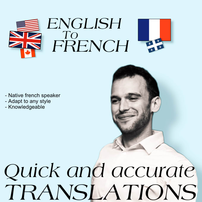 Translate anything from english to french by La_scampade | Fiverr