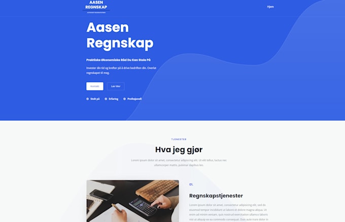 create a responsive wordpress website norsk or english