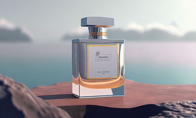 do perfume bottle design and 3d,mockup,packaging, box