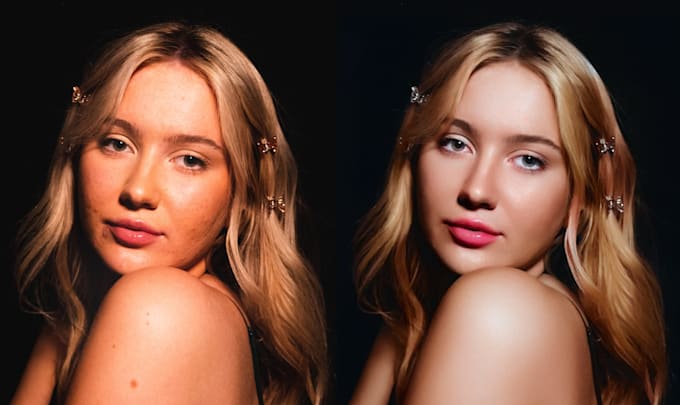 retouch photo, retouch skin and do photoshop editing