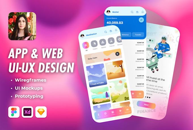Design wireframes, ui ux design and prototype by Imfaiqa | Fiverr