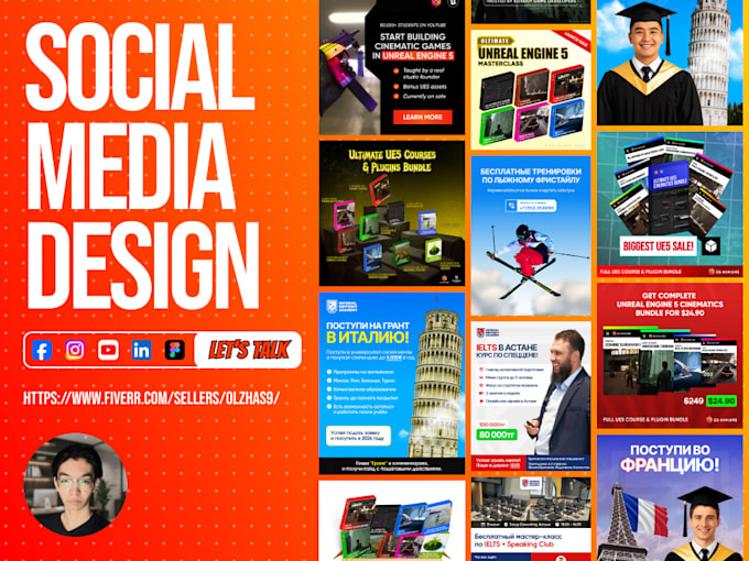 do social media ads, facebook and instagram ads post, carousel, stories design