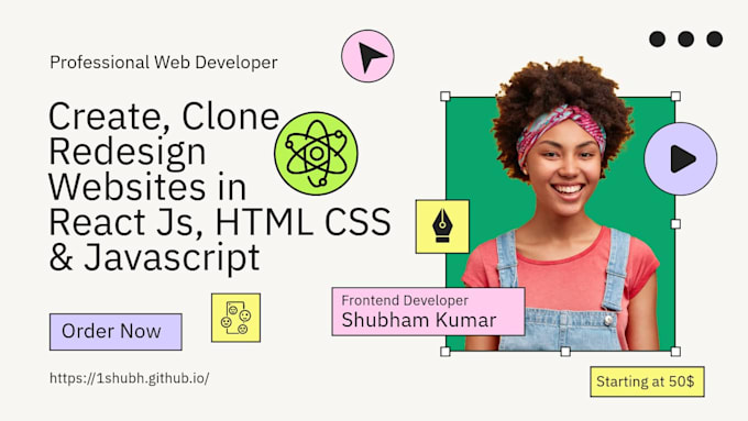 create clone or redesign react website