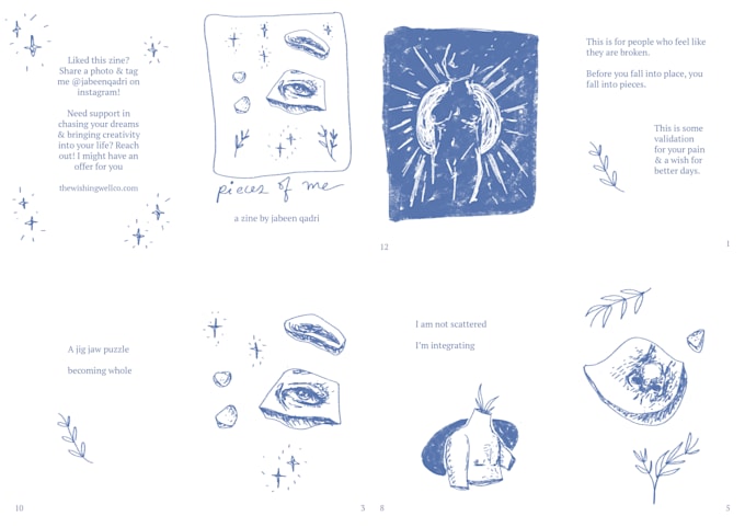 create zine design, book art, brochure and zine layout