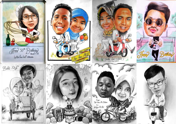 provide funny caricature painting services