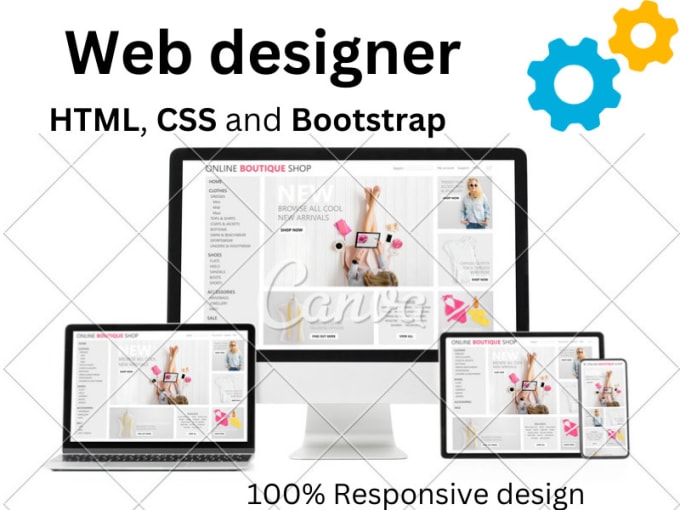 Responsive website design, using html css bootstrap by Shimtiaz | Fiverr