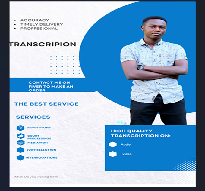do quality transcription of legal files such as depositions