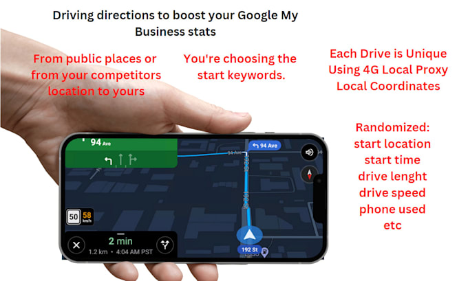 do actual drives using driving directions from competitors location to yours