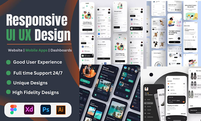 Design ui ux and prototype, wireframe for mobile app and web by ...