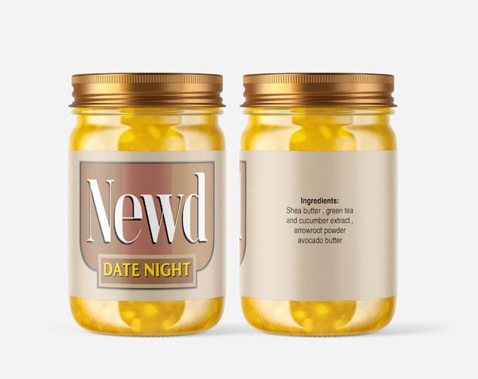 design jar label, cream label, skincare label, or cosmetics label