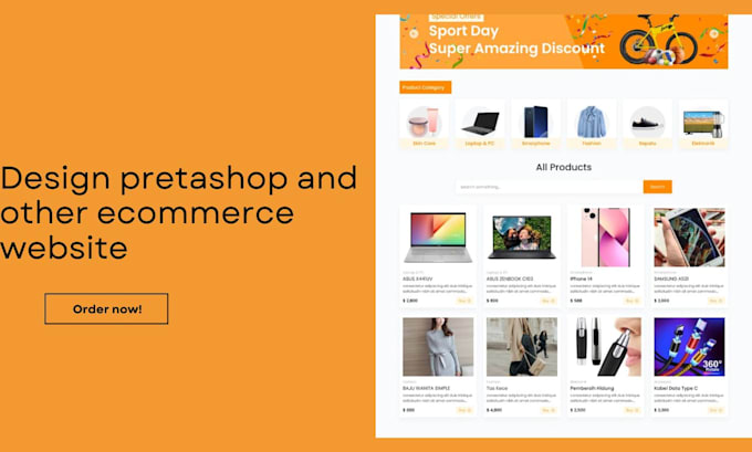design a prestashop store or any ecommerce store