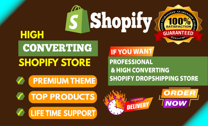 build shopify store or dropshipping ecommerce store
