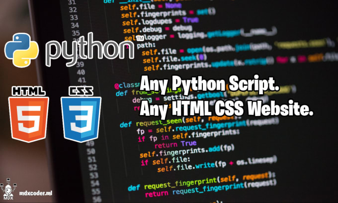Do professional python, html, css development services by Mdxcoder | Fiverr