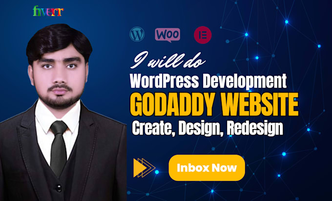 create, design, redesign godaddy website and do elementor wordpress development