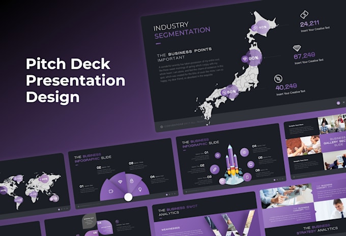 design a premium business powerpoint presentation and pitch deck