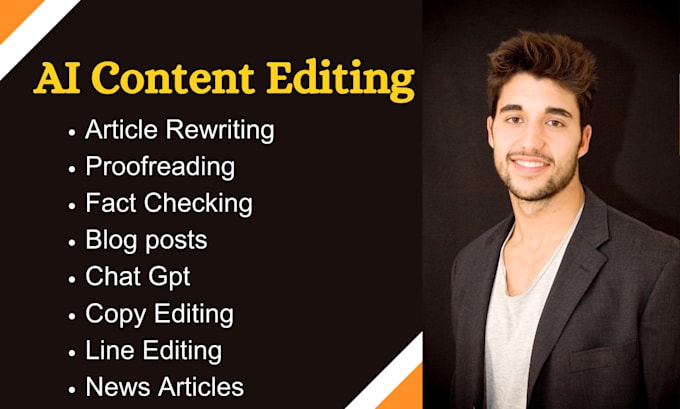 edit ai content and write professional blog posts and news articles