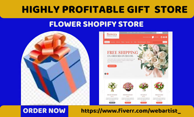 design gift shopify store flower store teddy store chocolate website