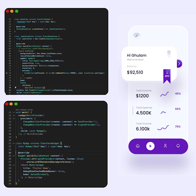 Convert ui design into flutter code for dynamic mobile apps by ...