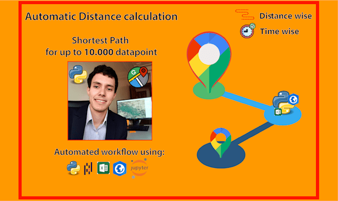 automate distance calculation with google maps API and arcgis