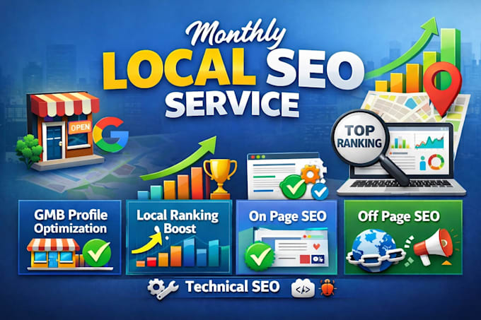 Provide monthly local seo to rank your business on google maps and ...