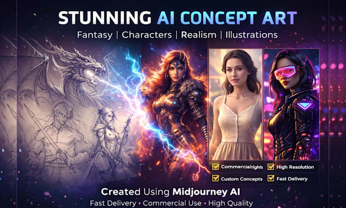 use midjourney ai to produce high quality ai generated art and character designs