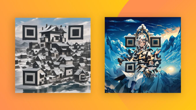 I will design amazing ai qr code art with stable diffusion