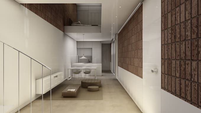 interior design of a room in detail