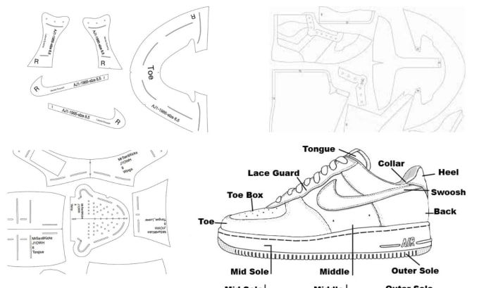 Make you an air jordan 1 air force 1 pattern shoes , sneaker box design ...