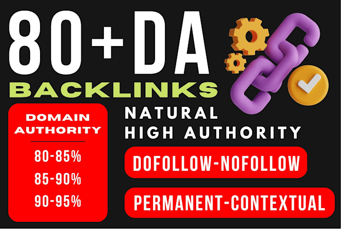 manually create backlinks on 80 plus domain authority websites