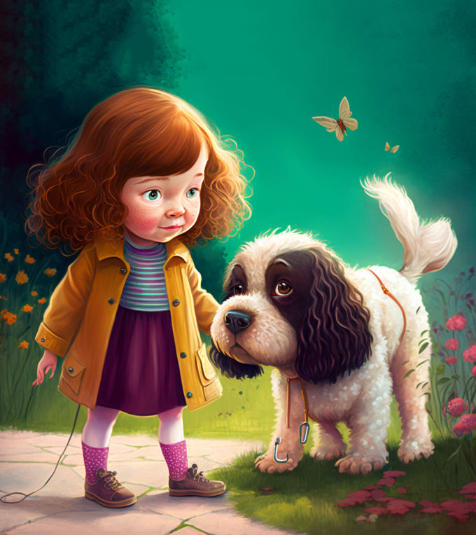 Draw children story book illustrations in realistic style by Moumobina ...