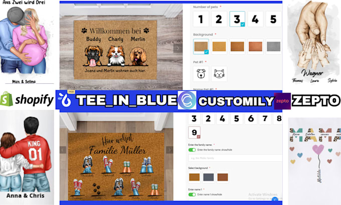 configure and setup teeinblue app print on demand product for shopify store etsy