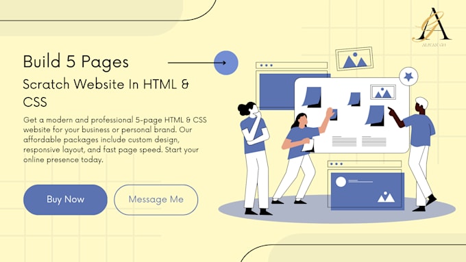Build a 5 pages scratch website in html and css by Aaliyangh | Fiverr