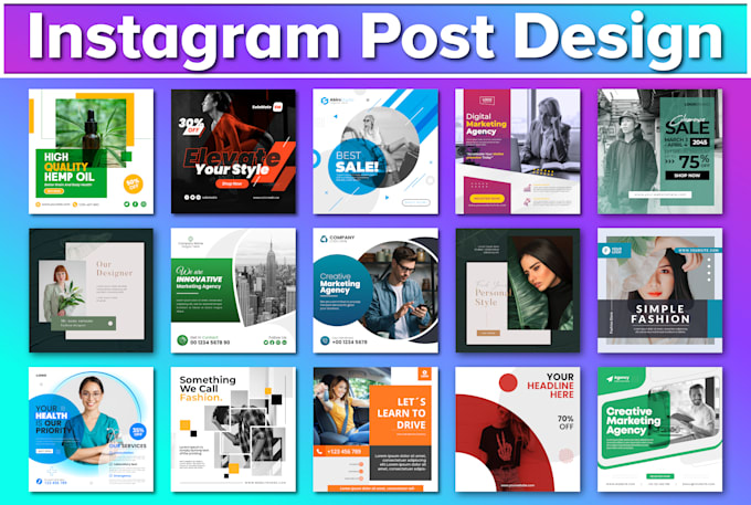 create instagram post template, social media post design, facebook, ig, fb post