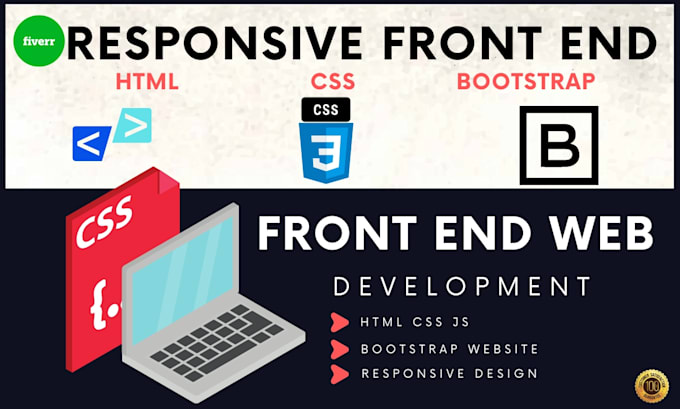 Be your front end web developer html css bootstrap 5 by Danwanaah | Fiverr