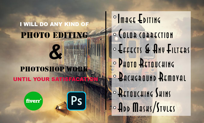 be your photoshop expert for image retouching